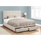 Monarch Specialties Bed, Queen Size, Platform, Bedroom, Frame, Upholstered, Linen Look, Wood Legs, Beige, Black I 6021Q - alternate 4
